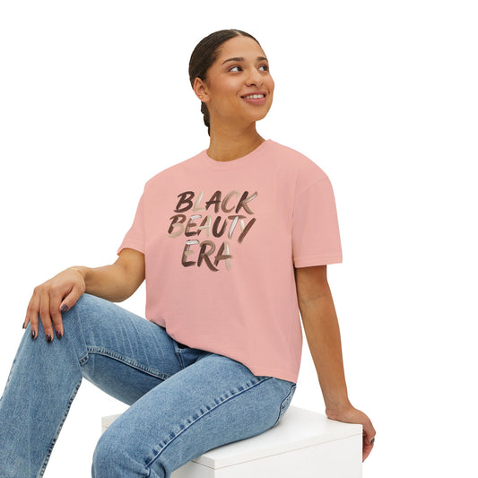 Black Beauty Era Boxy Tee — Women's Empowerment Graphic Shirt