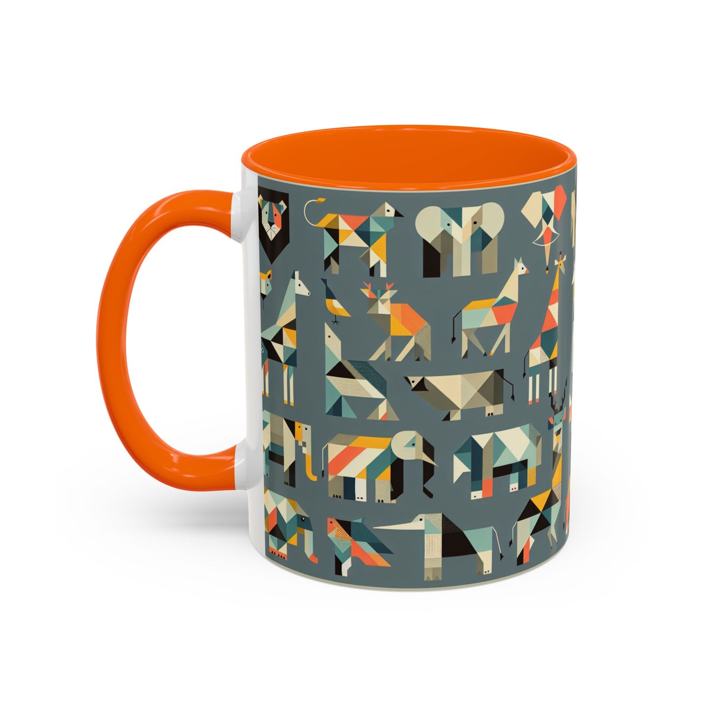 Colorful Animal Print Accent Coffee Mug - Unique 11/15oz Ceramic Cup for Nature Lovers