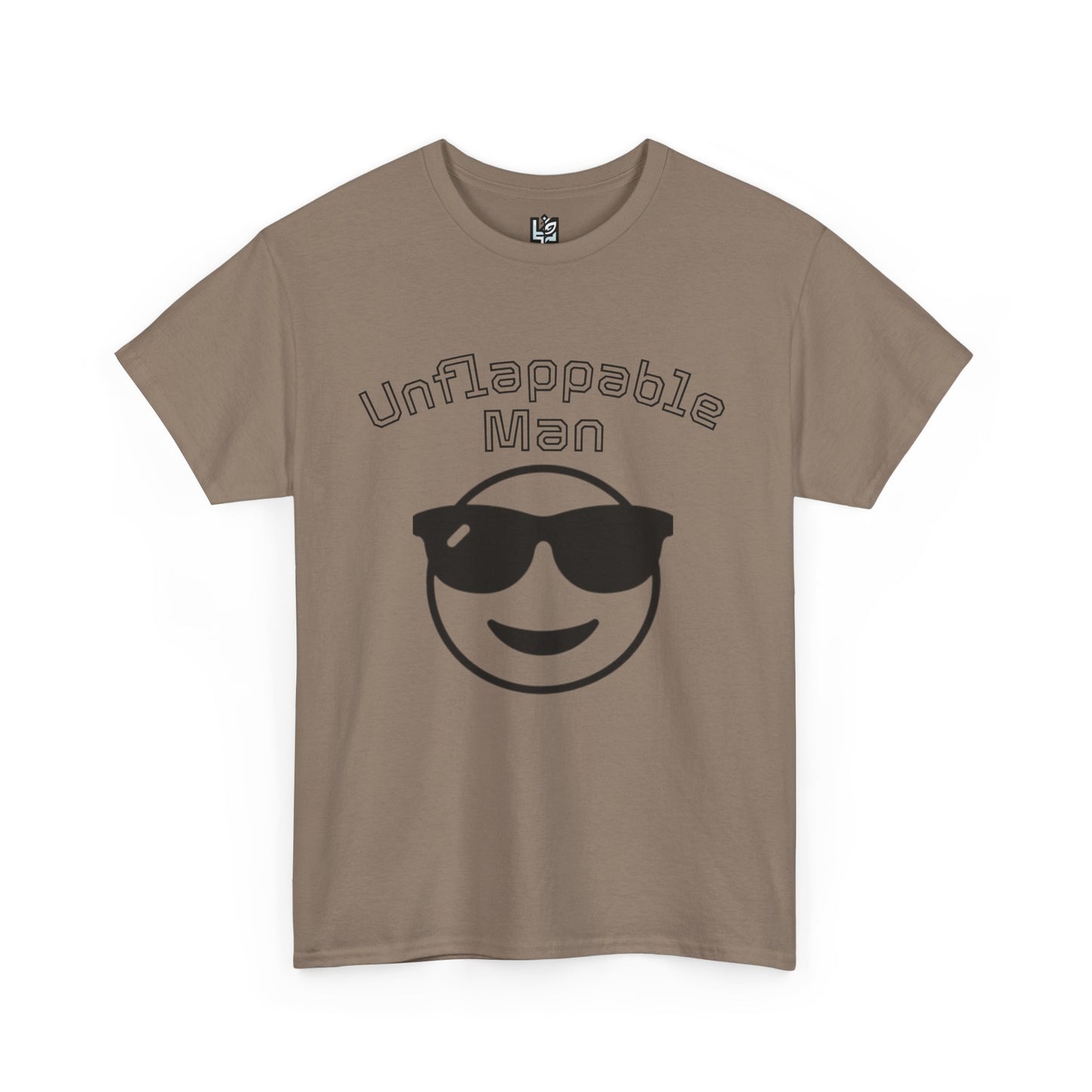 Unflappable Man Unisex Heavy Cotton Tee, Cool Graphic T-Shirt for Men, Perfect Gift for Birthdays, Casual Wear, Outdoor Activities