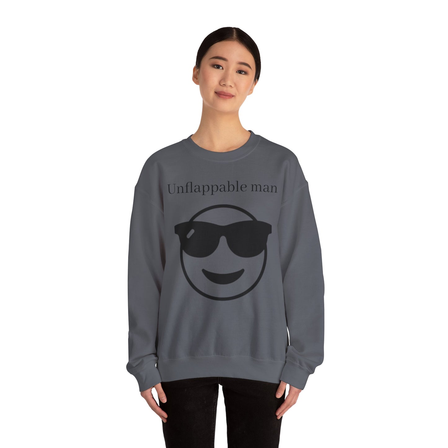 Unflappable Man Crewneck Sweatshirt - Cool & Comfortable Apparel