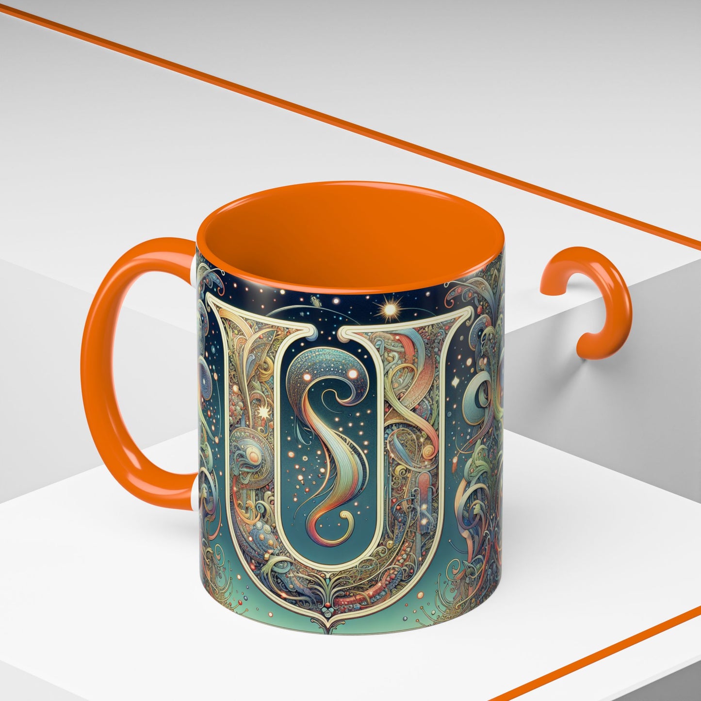 Cosmic Art Accent Coffee Mug - Unique Colorful Design for Coffee Lovers