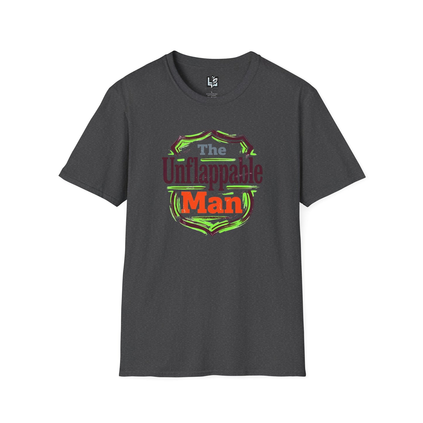 The Unflappable Man T-Shirt — Funny Retro Badge Graphic Tee