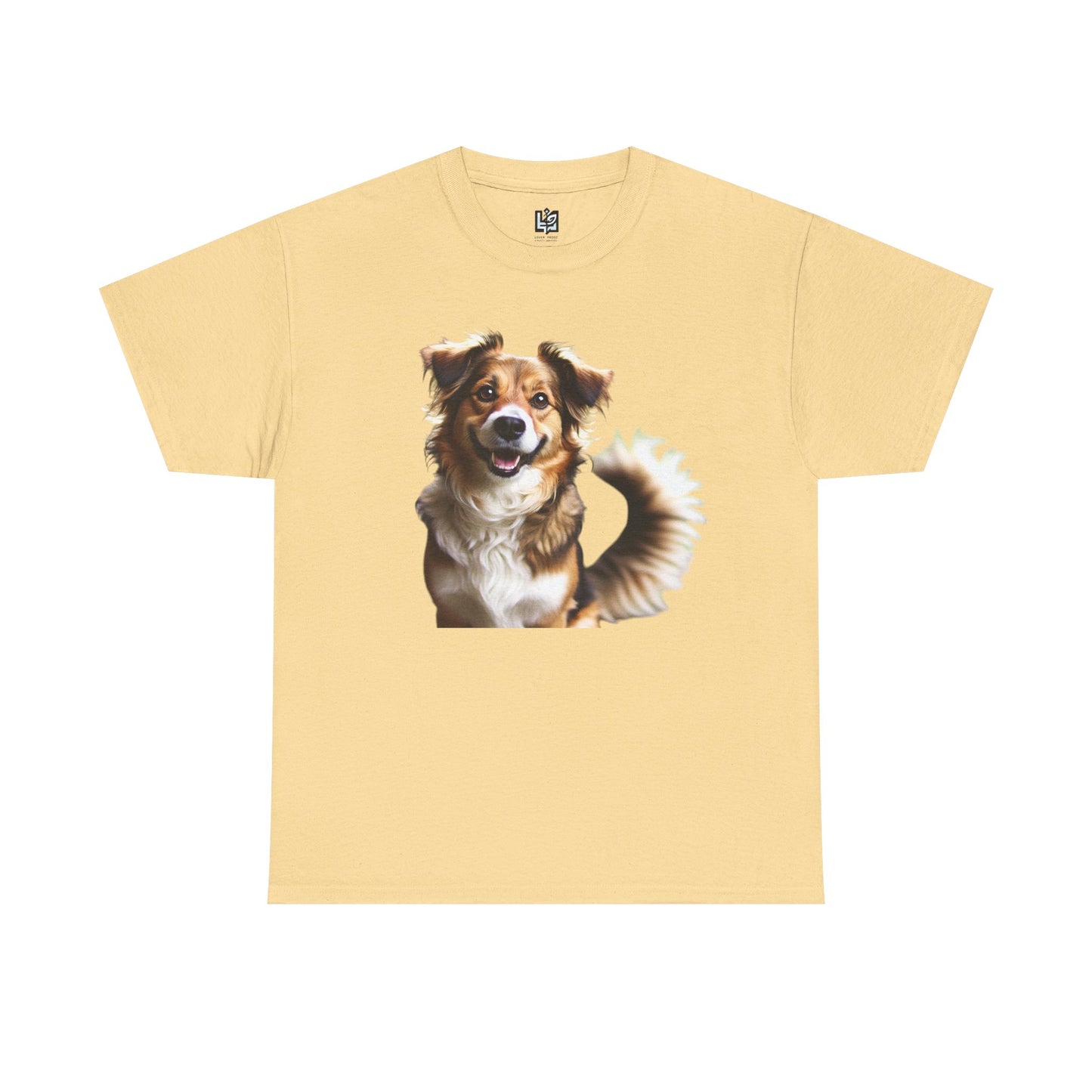 Happy Dog Unisex Heavy Cotton Tee - Perfect Gift for Pet Lovers
