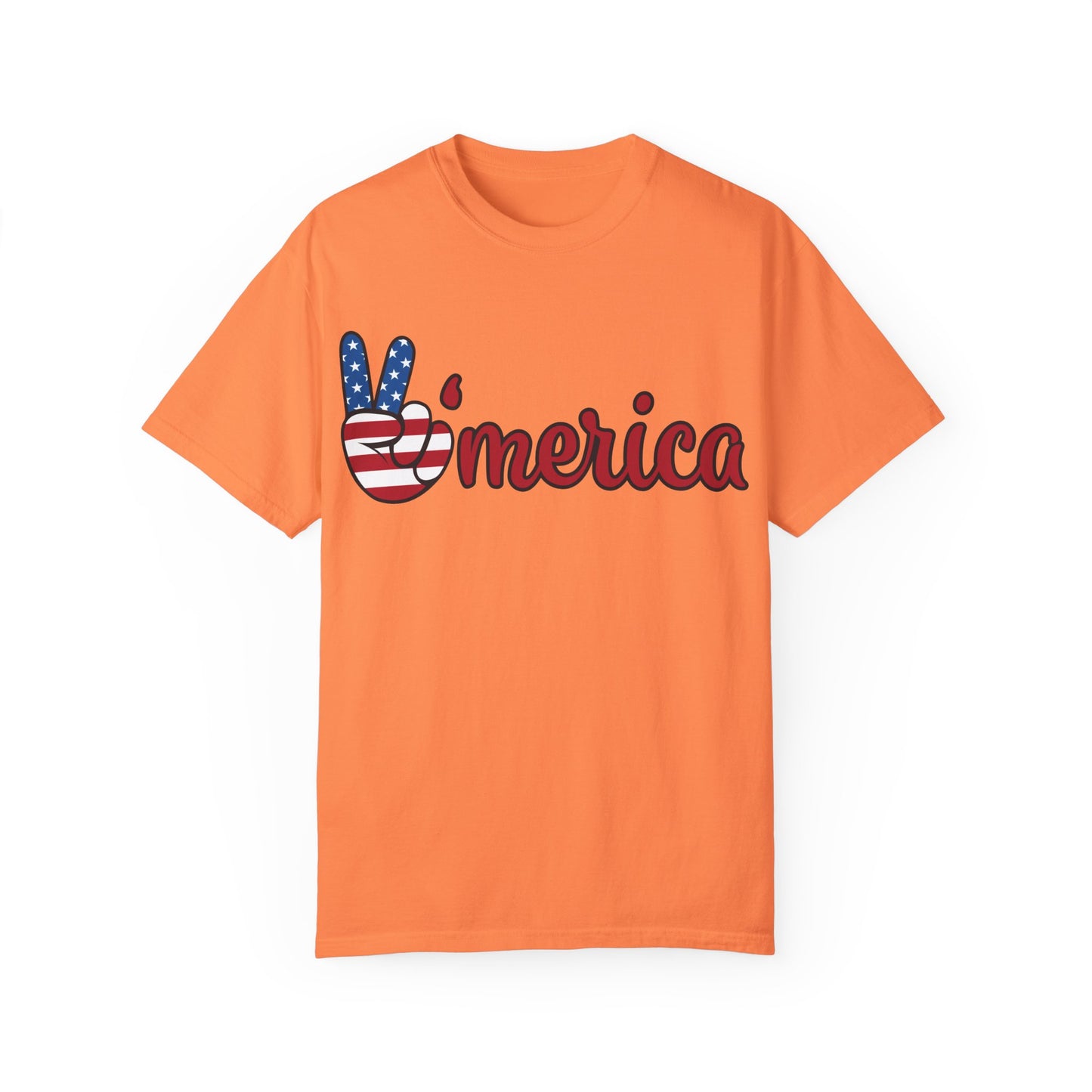 'Peace' Americana Unisex Garment-Dyed T-Shirt - Celebrate Freedom & Unity