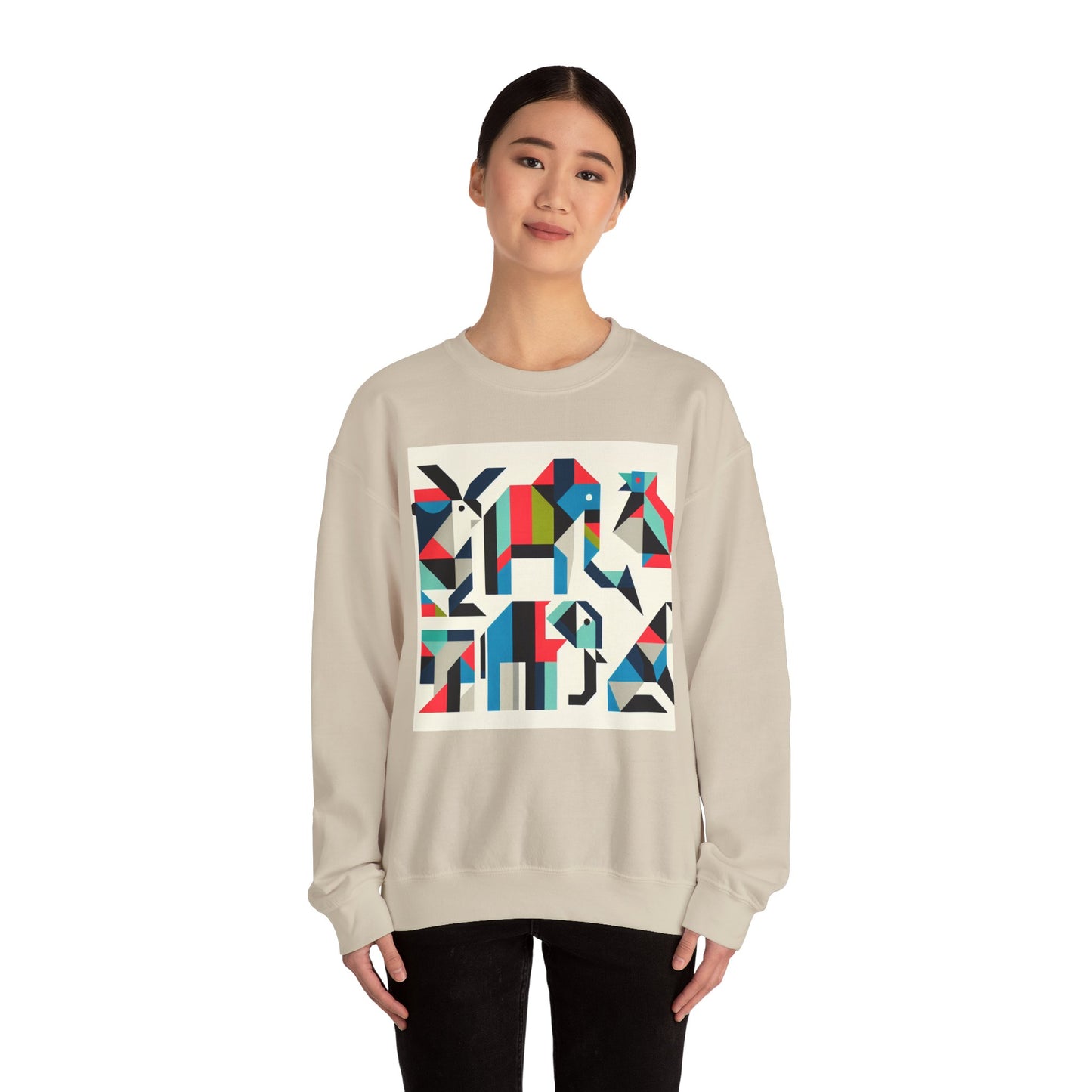 Colorful Geometric Art Unisex Sweatshirt - Cozy and Stylish