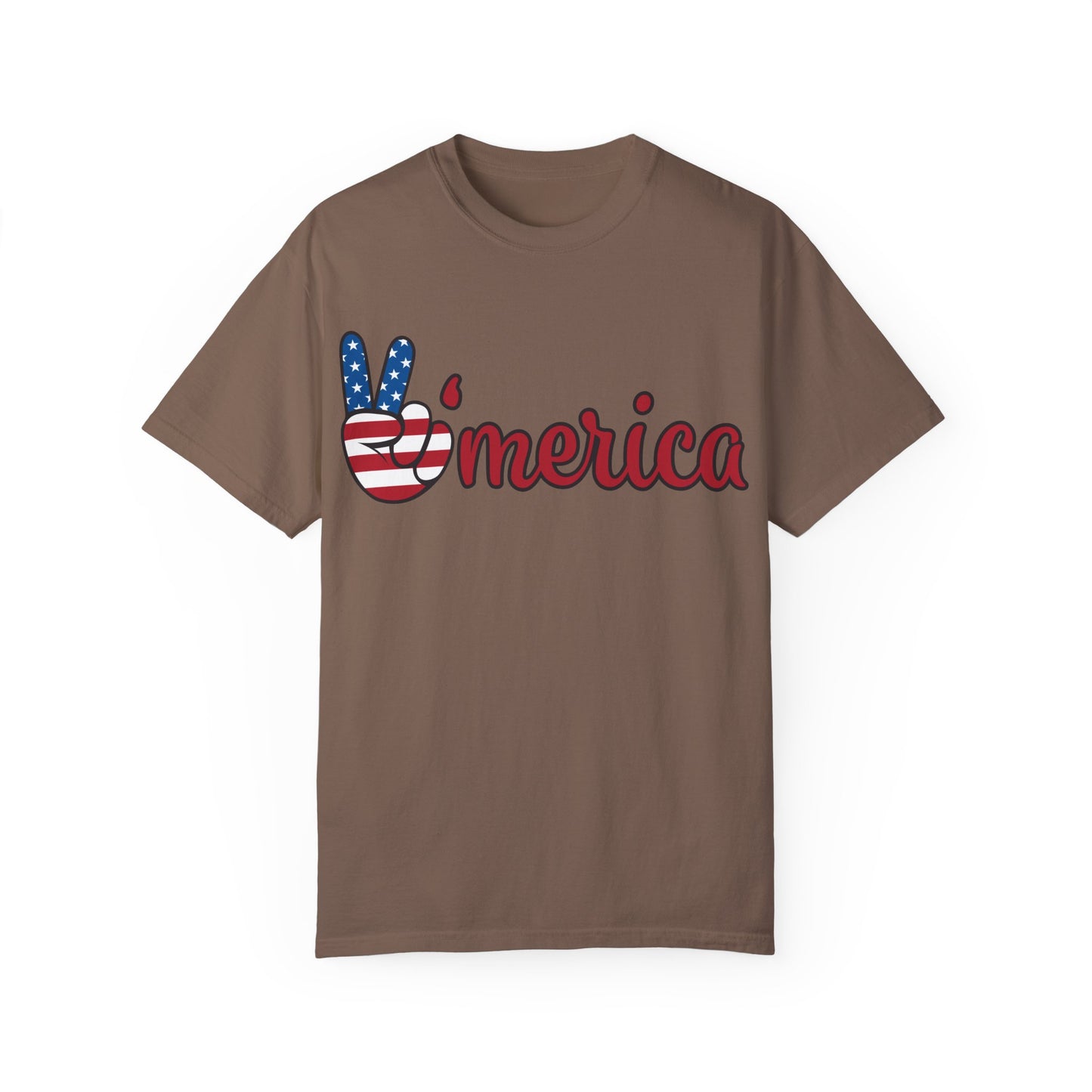 'Peace' Americana Unisex Garment-Dyed T-Shirt - Celebrate Freedom & Unity