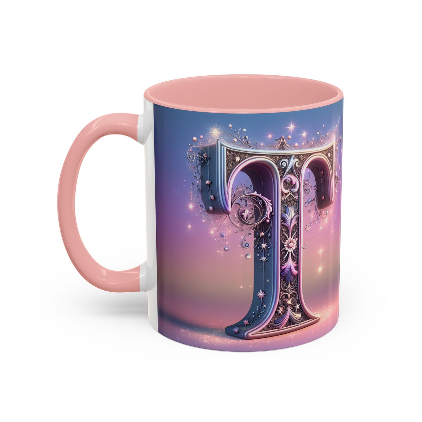 Elegant Decorative Letter "T" Coffee Mug - 11 & 15oz - Perfect Gift for Coffee Lovers!