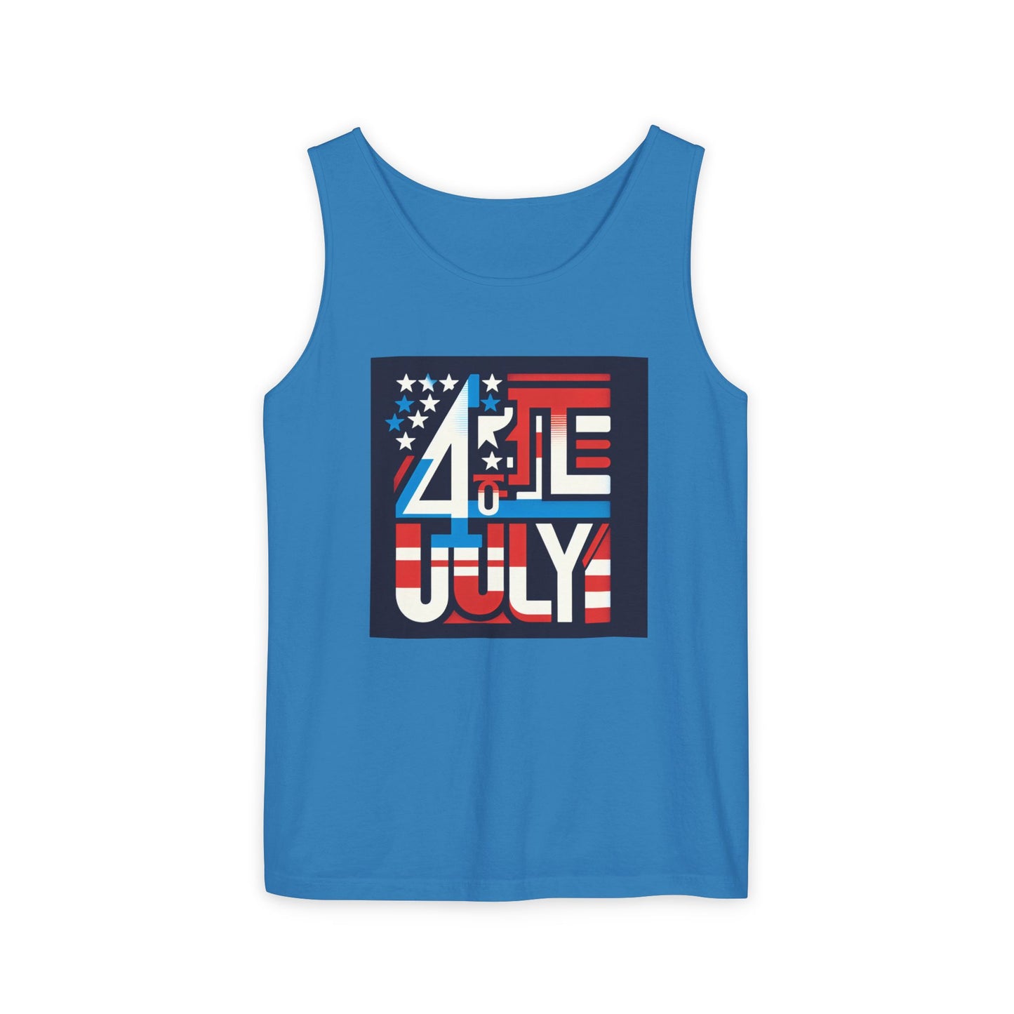 Patriotic Fourth of July Tank Top, American Flag Tee, Summer Celebration Apparel, Unisex Graphic Shirt, USA Independence Day Outfit