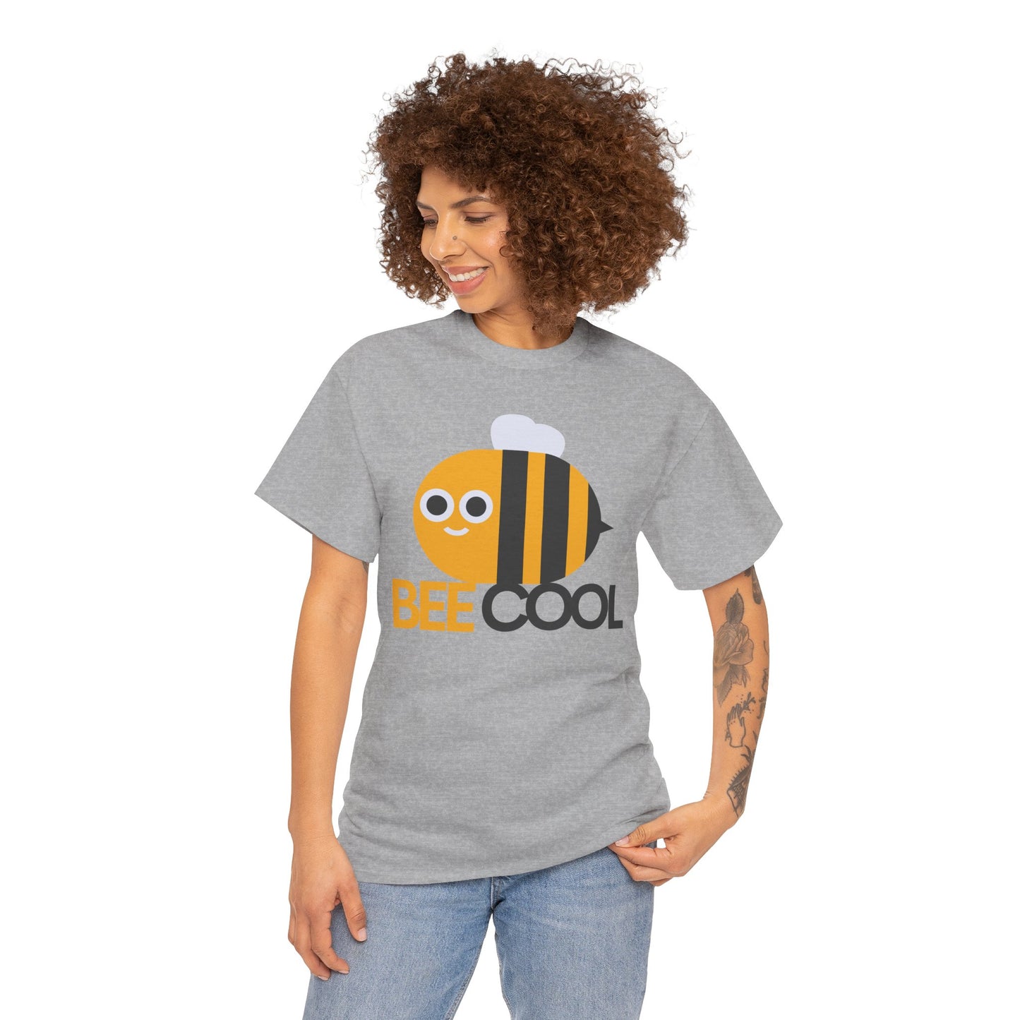 Bee Cool Unisex Heavy Cotton Tee - Fun and Quirky Graphic Shirt