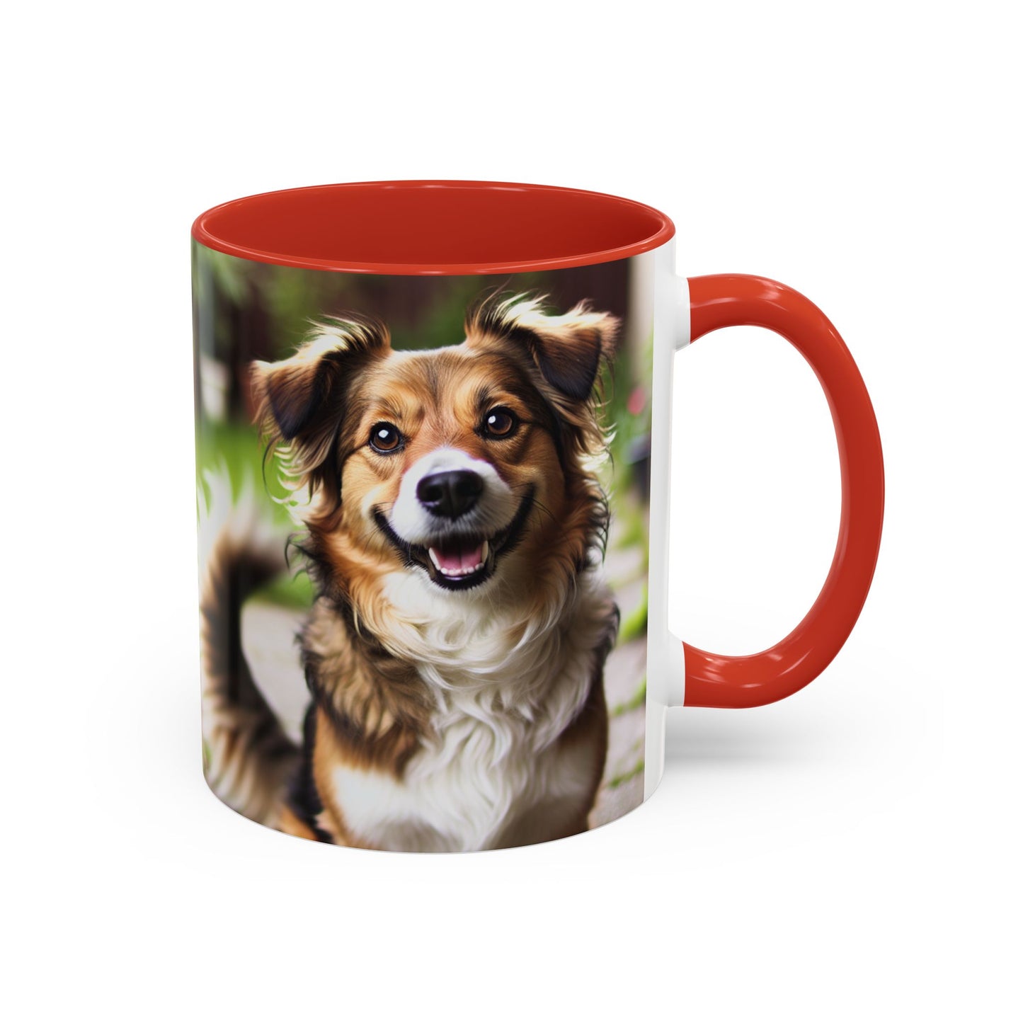 Happy Dog Graphic Accent Coffee Mug | Perfect for Pet Lovers
