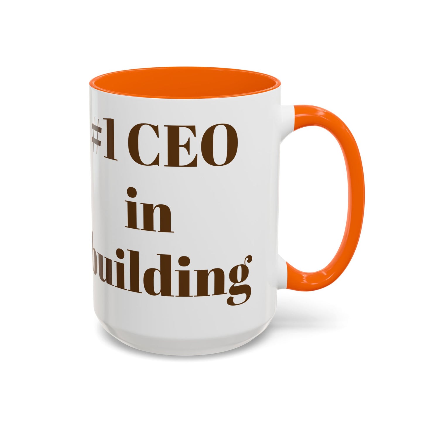 #1 CEO in Building Accent Coffee Mug - 11 & 15oz - Perfect Gift for Business Leaders