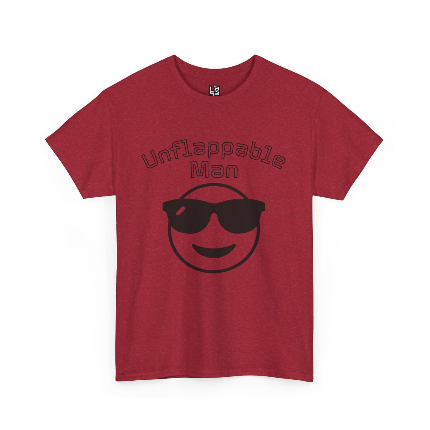 Unflappable Man Unisex Heavy Cotton Tee, Cool Graphic T-Shirt for Men, Perfect Gift for Birthdays, Casual Wear, Outdoor Activities